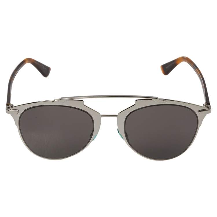 Pre Owned Dior Brown Havana/Grey 31ZNR Aviator Sunglasses