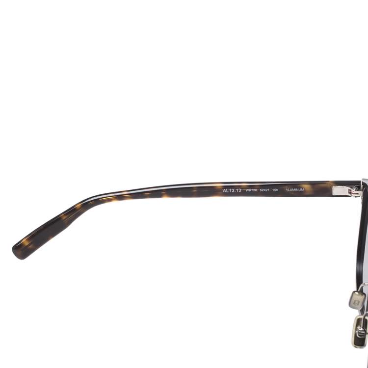 Pre Owned Dior Homme Brown Havana/Grey AL13.13 Aviator Sunglasses