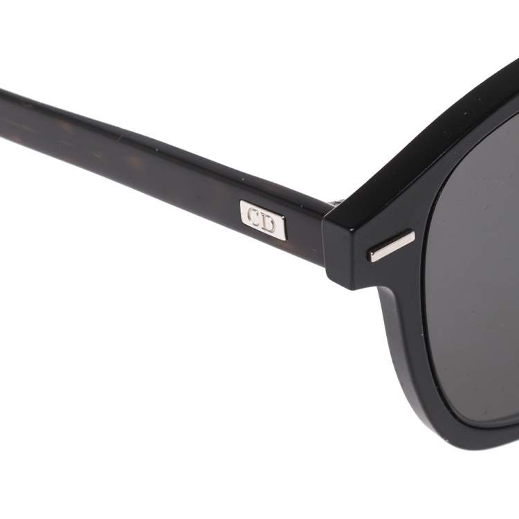 Pre Owned Dior Homme Brown Havana/Grey AL13.13 Aviator Sunglasses