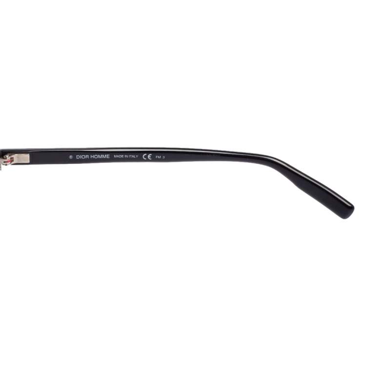 Pre Owned Dior Homme Black Metal Tone AL13.13 Mirror Square Sunglasses