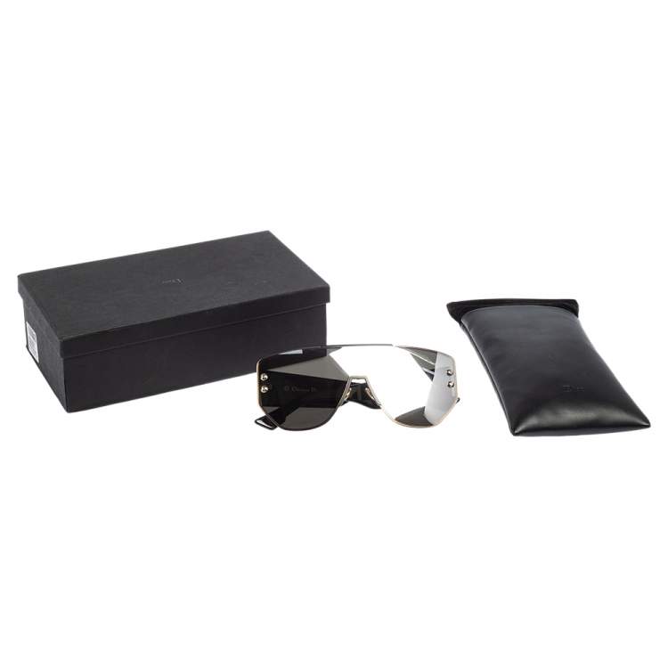 Pre Owned Dior Black Acetate DiorAddict1 Mirror Shield Sunglasses