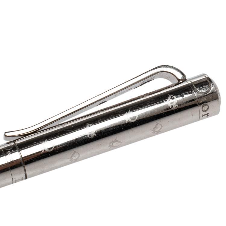 Pre Owned Dior Stainless Steel Stylo Ballpoint Pen