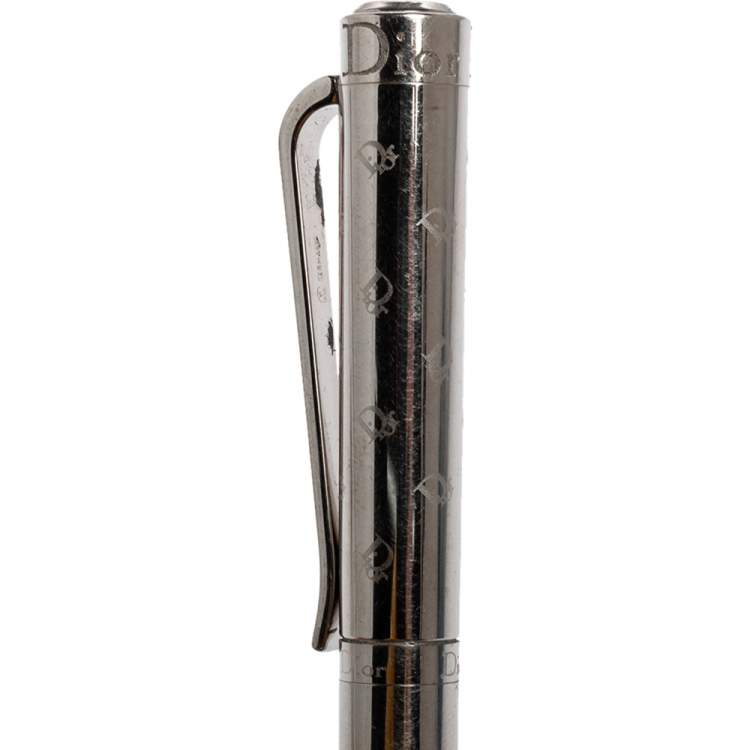 Pre Owned Dior Stainless Steel Stylo Ballpoint Pen