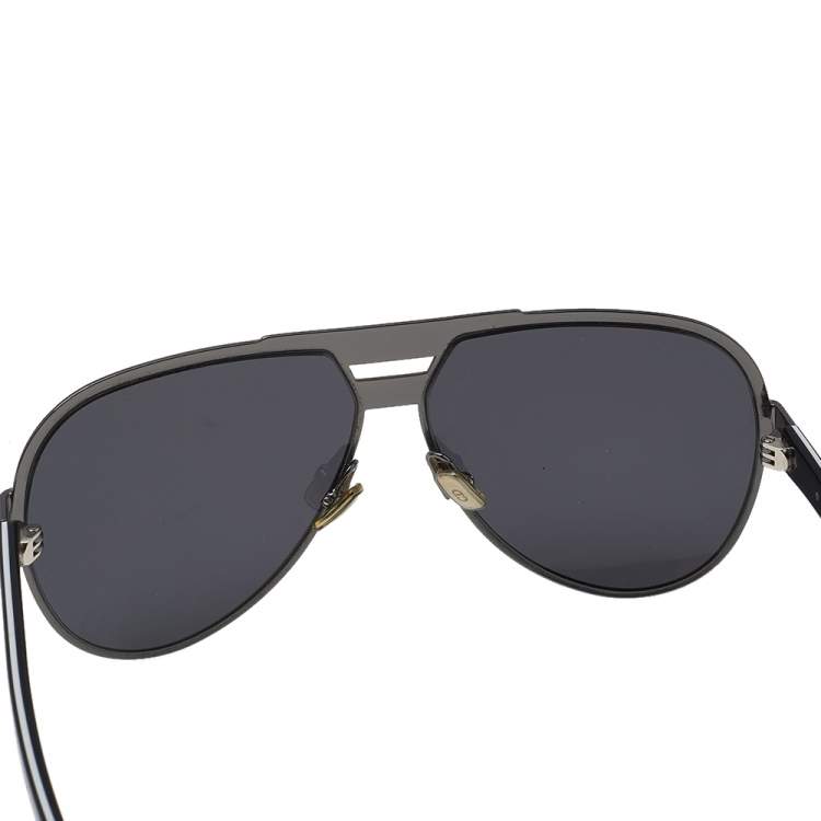 Pre Owned Dior Black Forerunner Aviator Sunglasses