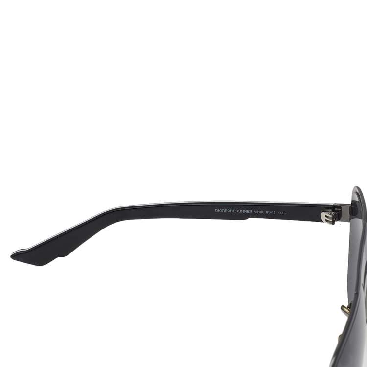 Pre Owned Dior Black Forerunner Aviator Sunglasses