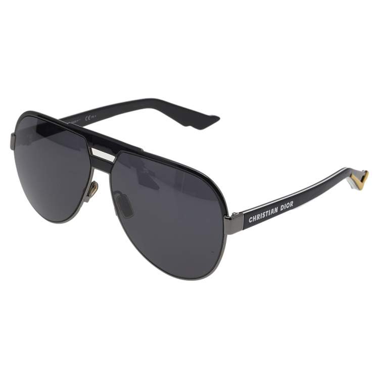 Pre Owned Dior Black Forerunner Aviator Sunglasses