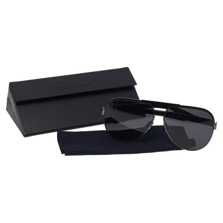 Pre Owned Dior Black Forerunner Aviator Sunglasses