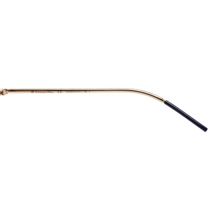 Pre Owned Dior Blue/Gold DiorSplit2 Aviator Sunglasses