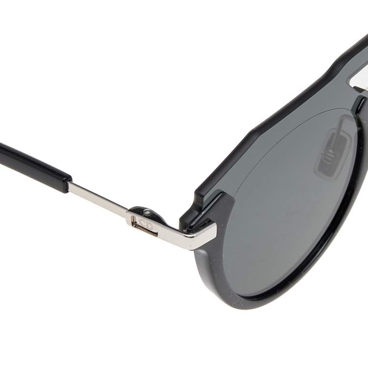 Pre Owned Dior Black/ Grey 8072K DiorFuturistic Round Sunglasses
