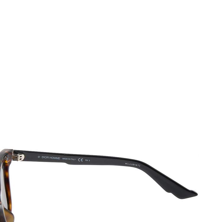 Pre Owned Dior Brown Havana/ Grey DIORB24.1 Square Sunglasses