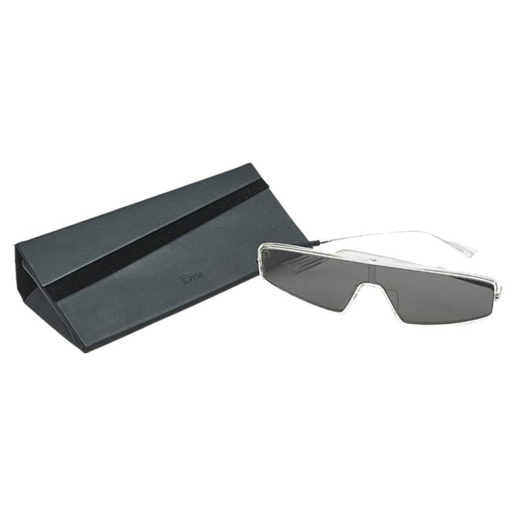 Pre Owned Dior Homme Clear/ Grey Black DIORMERCURE Shield Sunglasses