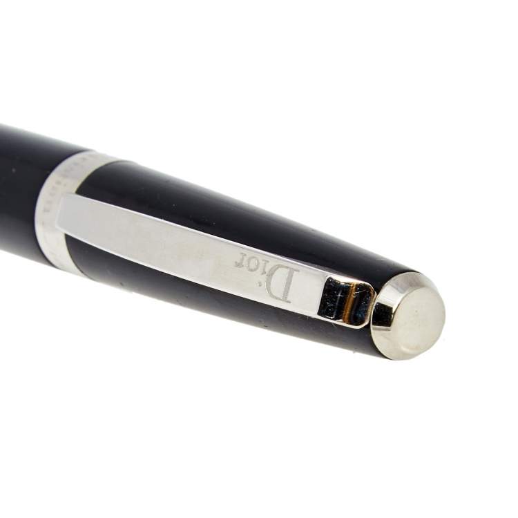 Pre Owned Dior Black Lacquer Ball Point Pen