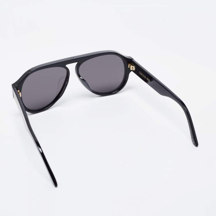 Pre Owned Dior Black / Grey DiorSignature A1U Pilot Sunglasses