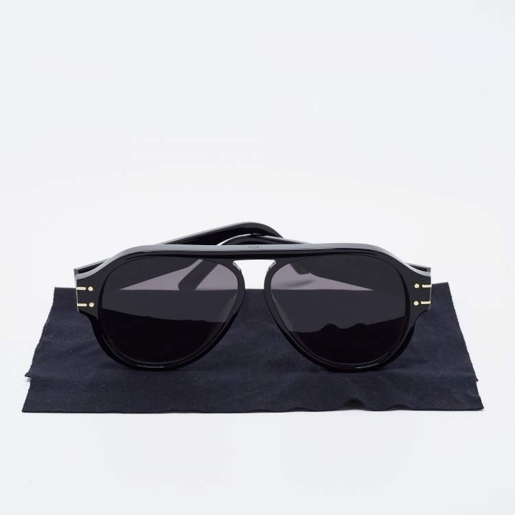 Pre Owned Dior Black / Grey DiorSignature A1U Pilot Sunglasses
