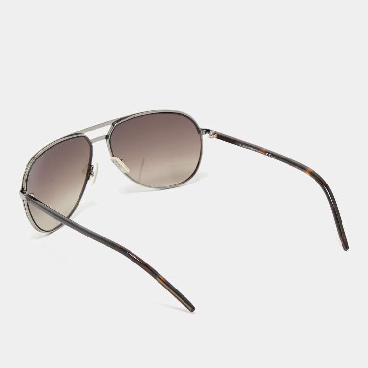 Pre Owned Dior Dark Brown DIOR0139S Aviator Sunglasses