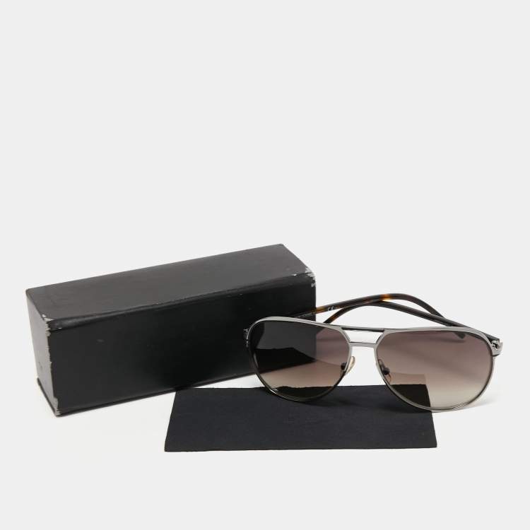Pre Owned Dior Dark Brown DIOR0139S Aviator Sunglasses