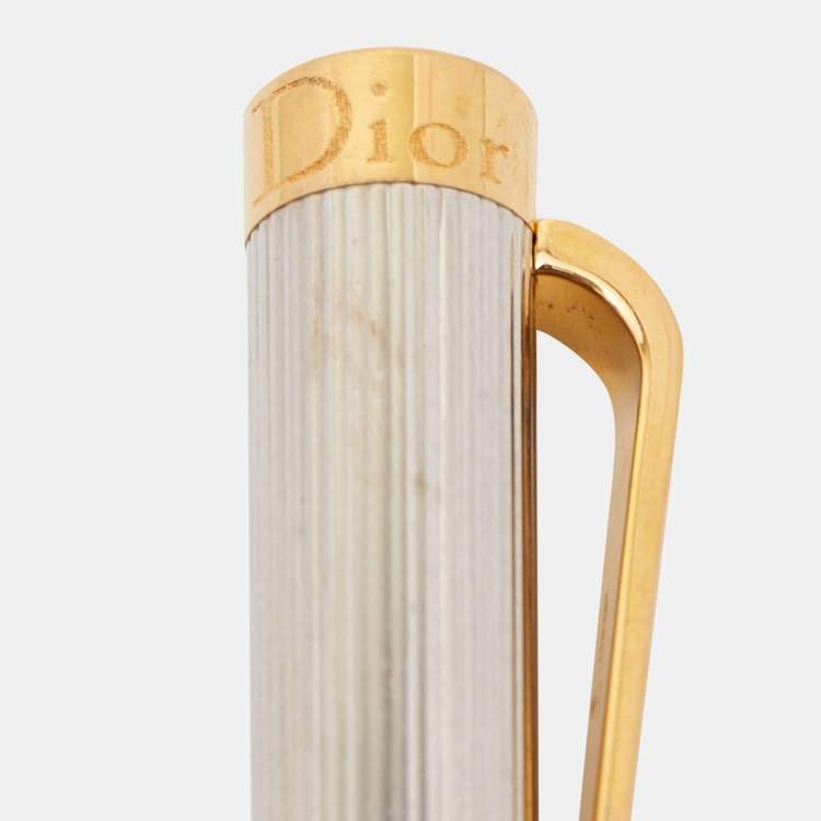 Pre Owned Dior Two Tone Classic Ballpoint Pen 