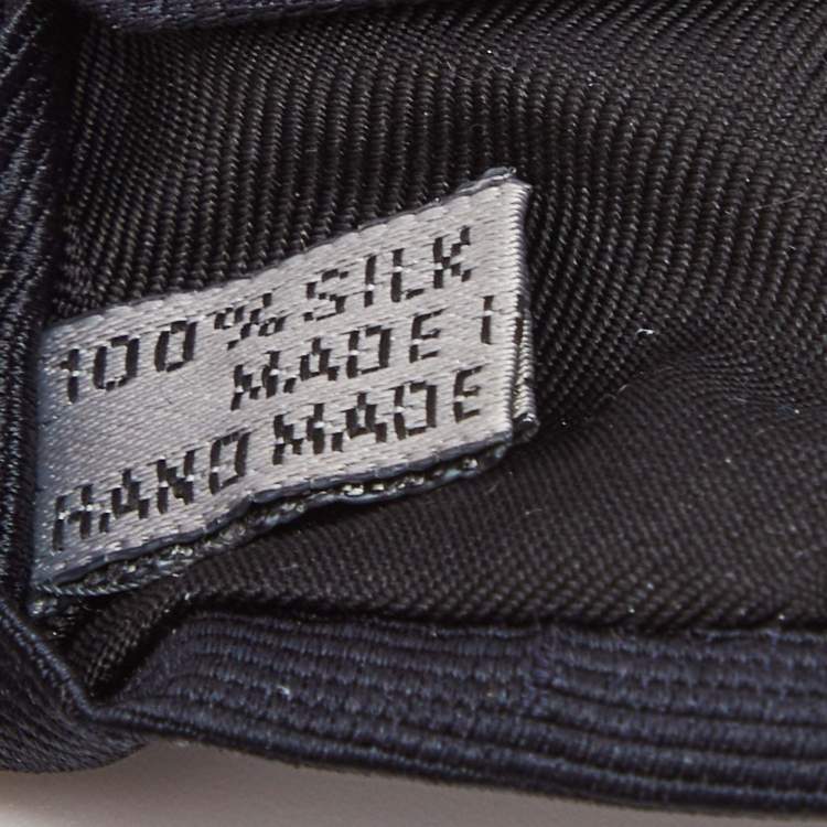 Pre Owned Dior Midnight Blue Silk Skinny Tie 