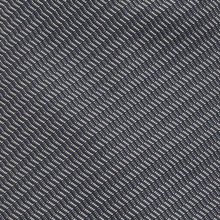 Pre Owned Dior Homme Navy Blue Zig Zag Pattern Silk Tie