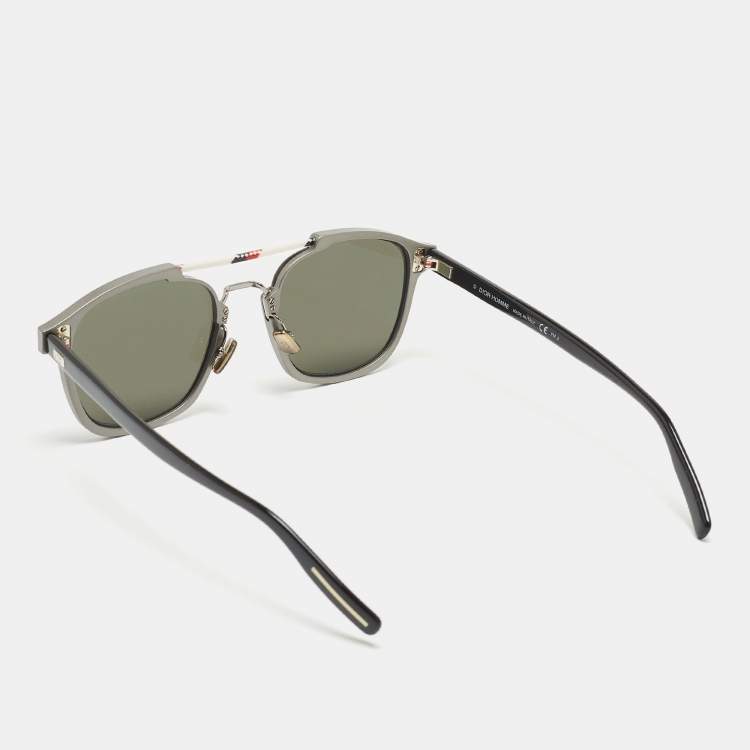 Pre Owned Dior Homme Grey/Black AL13.13 Mirror Wayfarer Sunglasses
