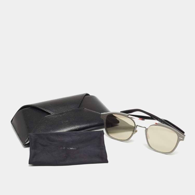 Pre Owned Dior Homme Grey/Black AL13.13 Mirror Wayfarer Sunglasses