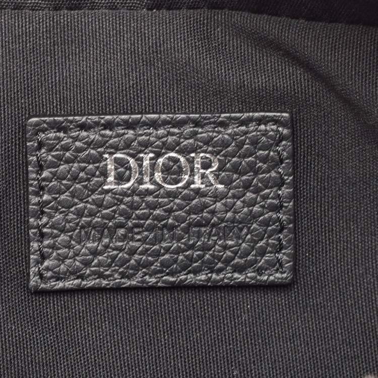 Pre Owned Dior Black Oblique Jacquard Canvas Safari Crossbody Bag