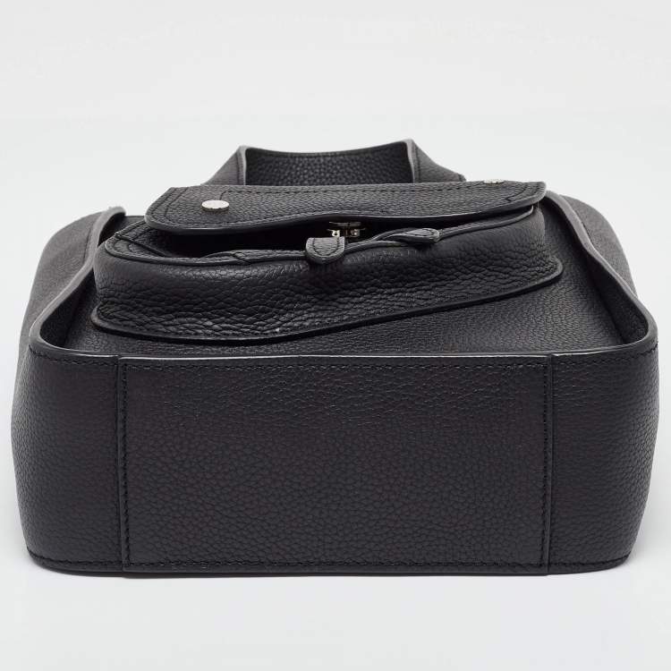 Pre Owned Dior Black Leather Saddle Tote