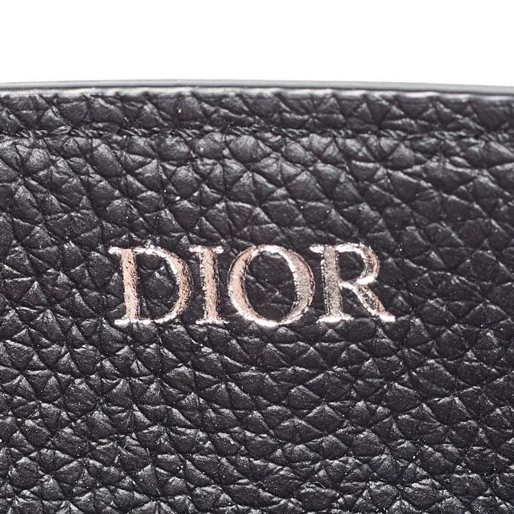 Pre Owned Dior Black Leather Saddle Tote