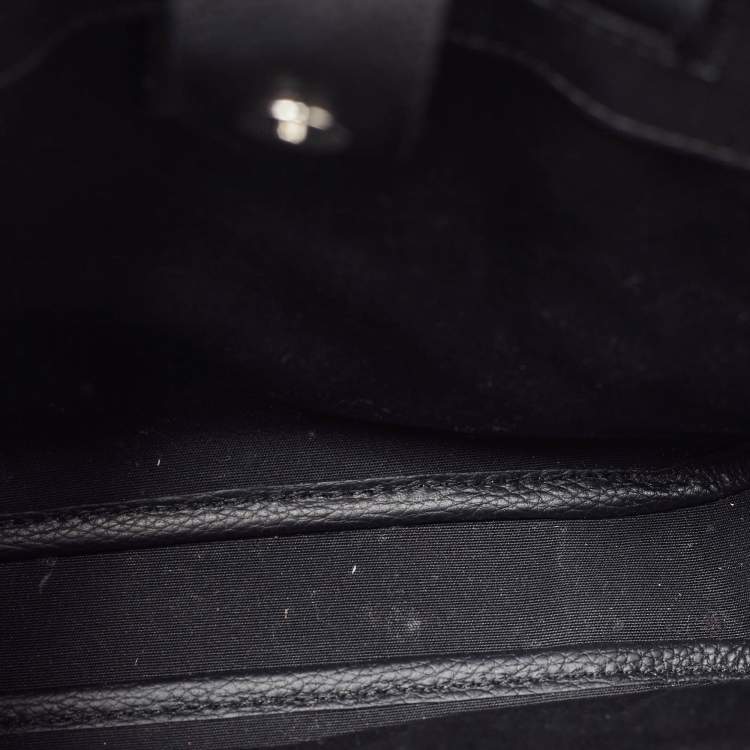 Pre Owned Dior Black Leather Saddle Tote