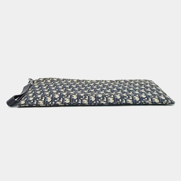 Pre Owned Dior Homme Oblique A4 Clutch Bag
