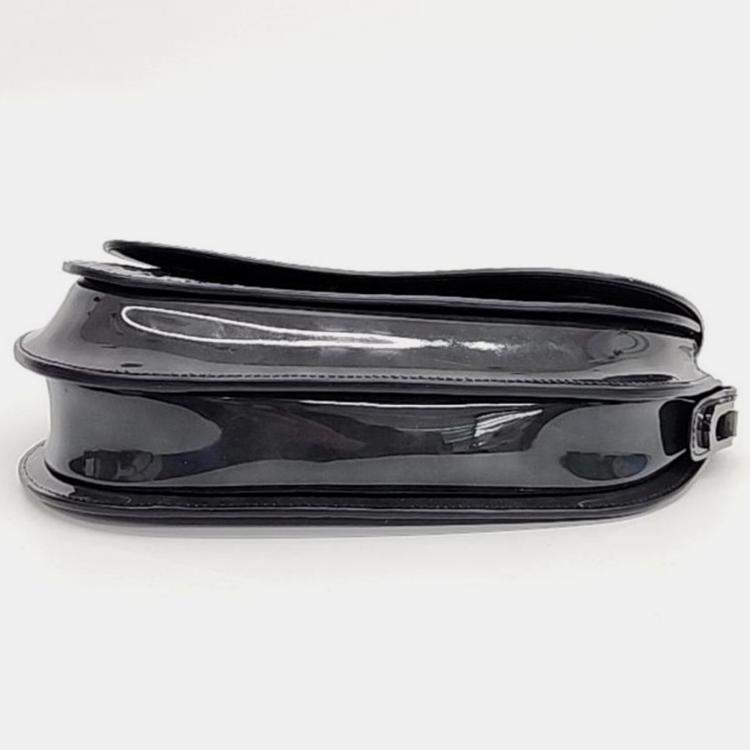 Pre Owned Dior Homme Patent Saddle Boxy Bag