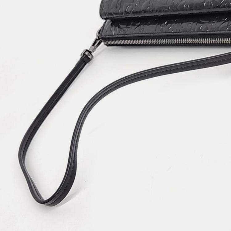 Pre Owned Dior Homme Patent Saddle Boxy Bag
