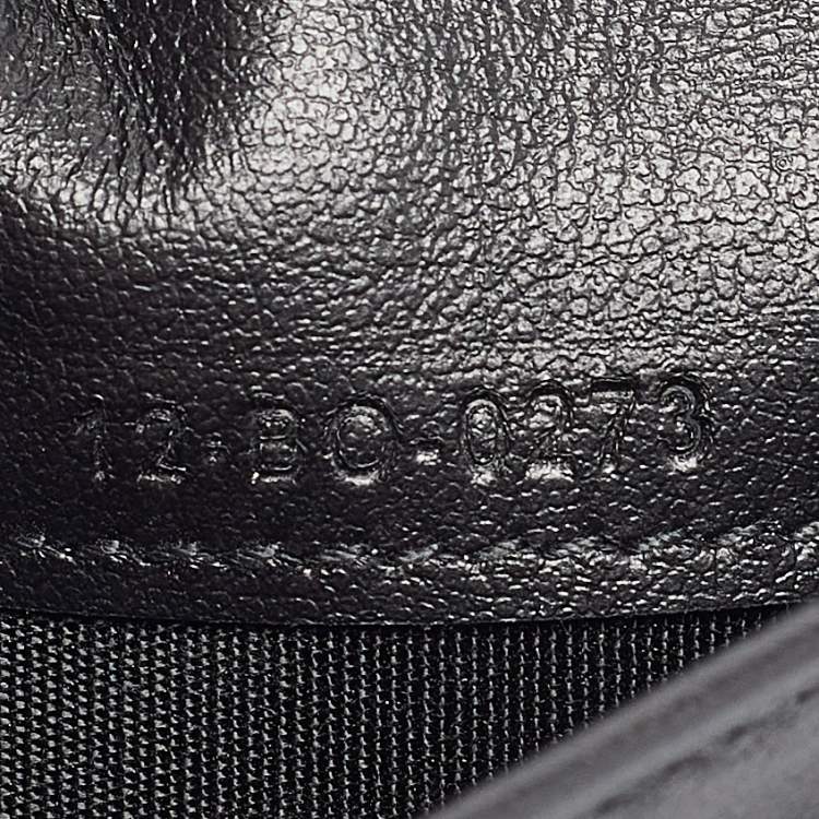Pre Owned Dior Black Oblique Canvas Vertical Bifold Card Case