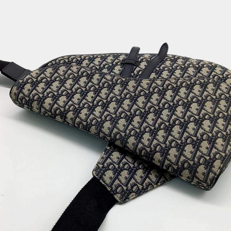 Pre Owned Dior Homme Oblique Maxi Saddle bag