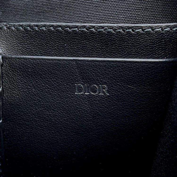 Pre Owned Dior Black PVC Coated Canvas CD Diamond Shoulder Bag
