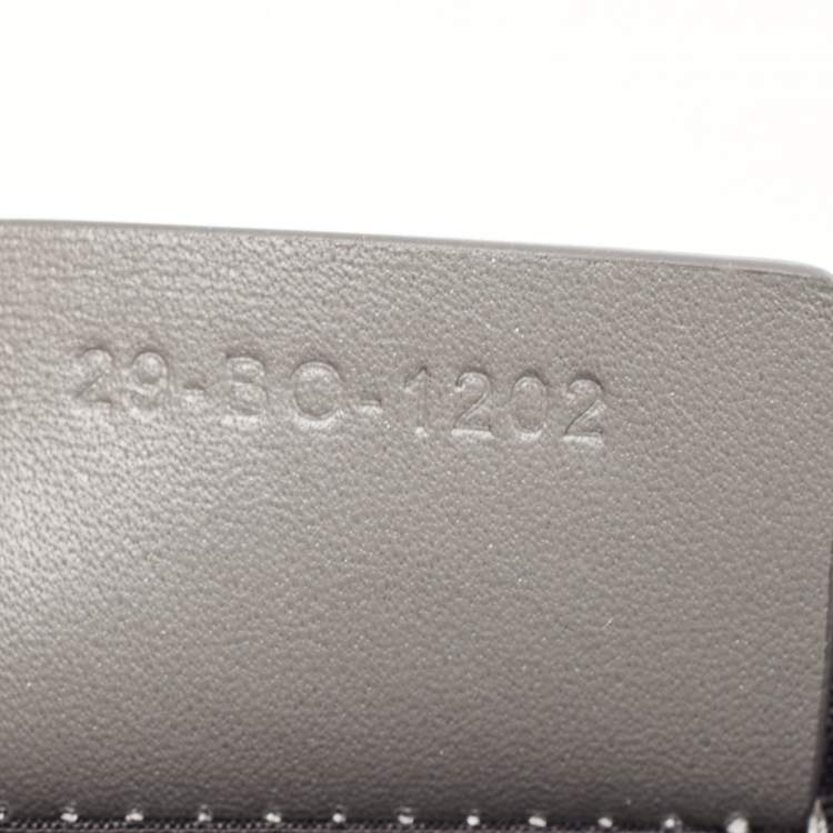 Pre Owned Dior Homme Grey Leather Zip Pouch Clutch