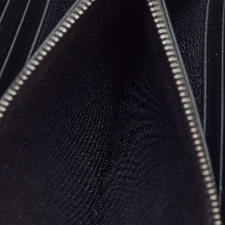 Pre Owned Dior Black Gravity Leather Long Zipped Wallet