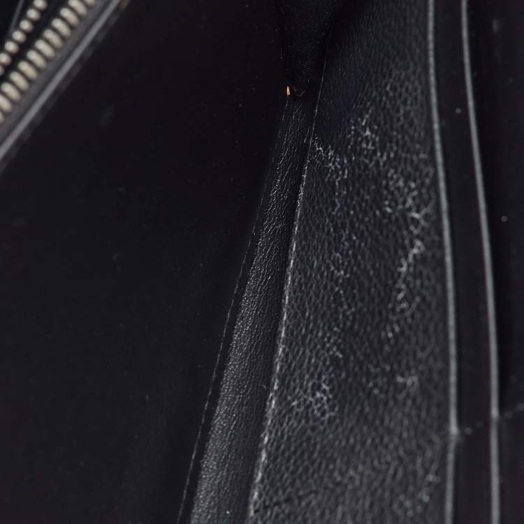 Pre Owned Dior Black Gravity Leather Long Zipped Wallet