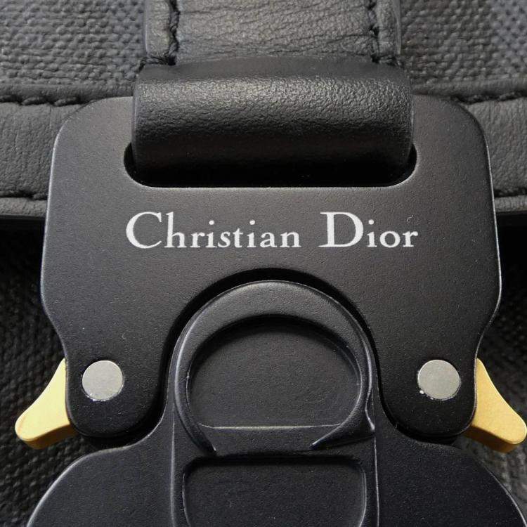 Pre Owned Christian Dior Black Leather Backpack