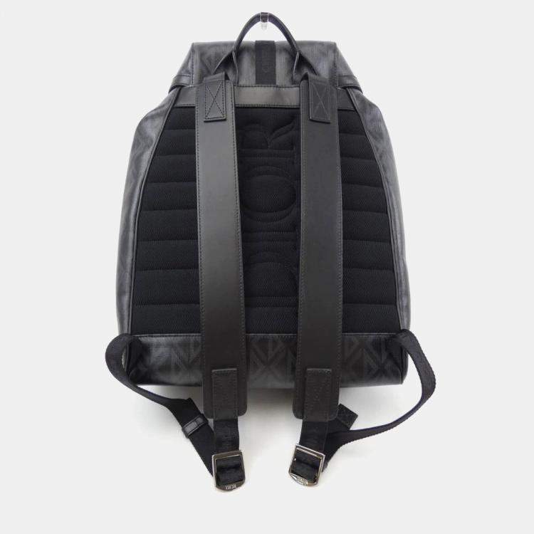 Pre Owned Christian Dior Black Leather Backpack
