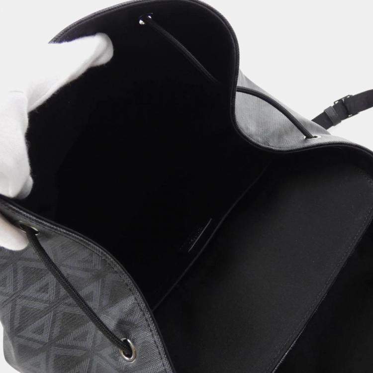 Pre Owned Christian Dior Black Leather Backpack