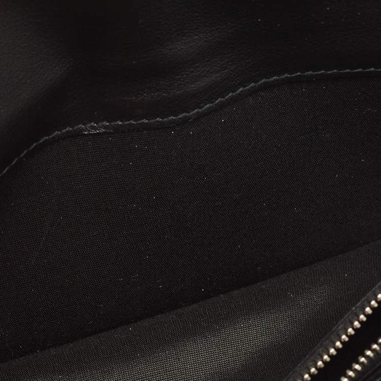 Pre Owned Dior Black Leather Bee Vertical Long Wallet