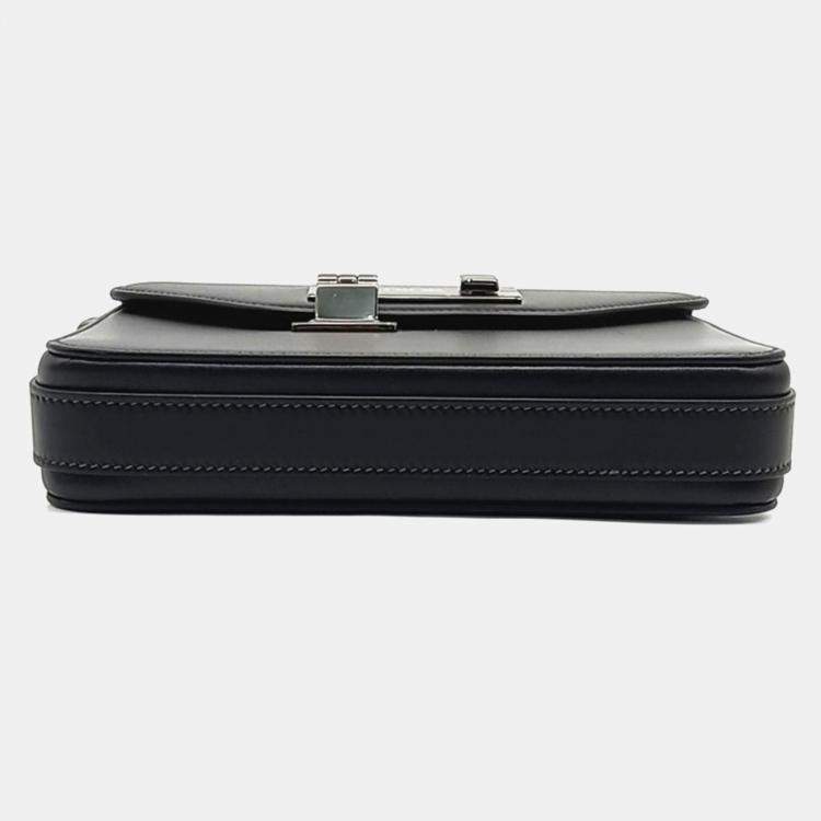 Pre Owned Dior Black Leather Homme Crossbody Bag
