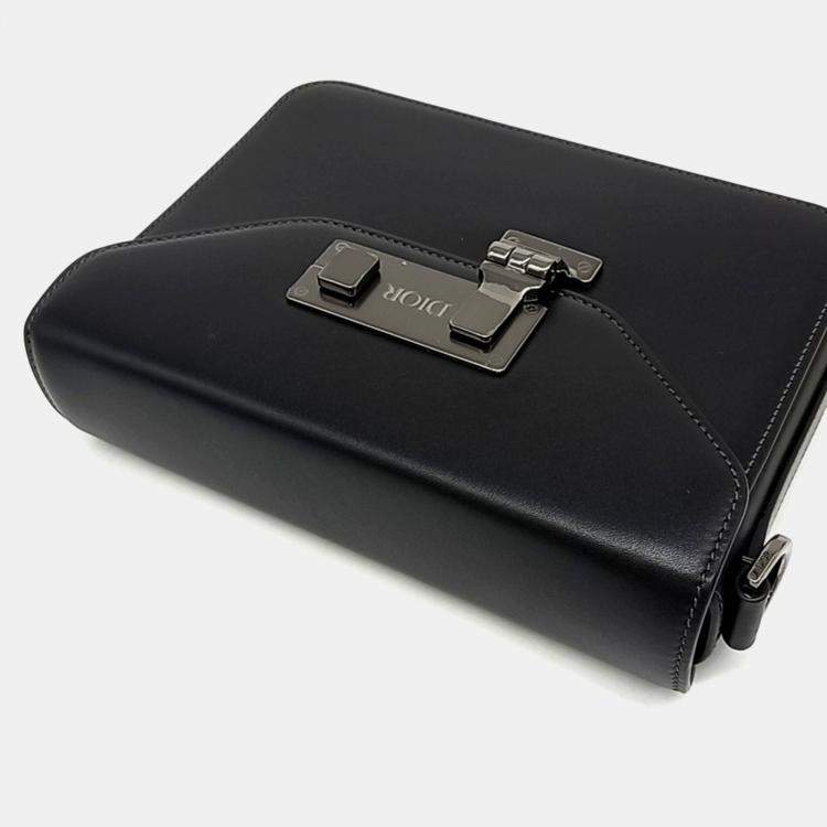 Pre Owned Dior Black Leather Homme Crossbody Bag