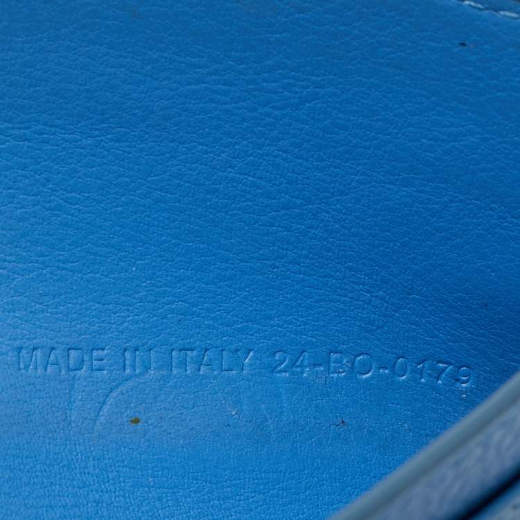 Pre Owned Dior Homme Blue Leather Card Holder