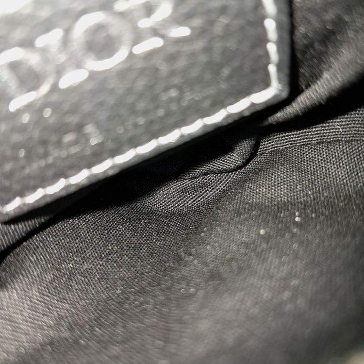 Pre Owned Dior Black Leather Nano Saddle Bag