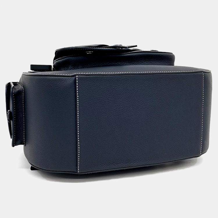 Pre Owned Dior Navy Blue Leather Gallop Backpack