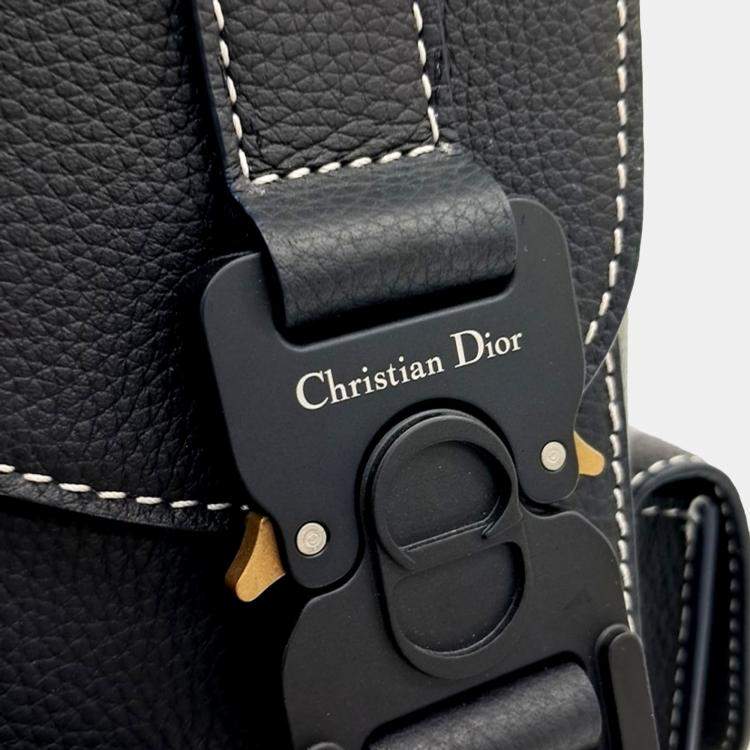 Pre Owned Dior Navy Blue Leather Gallop Backpack