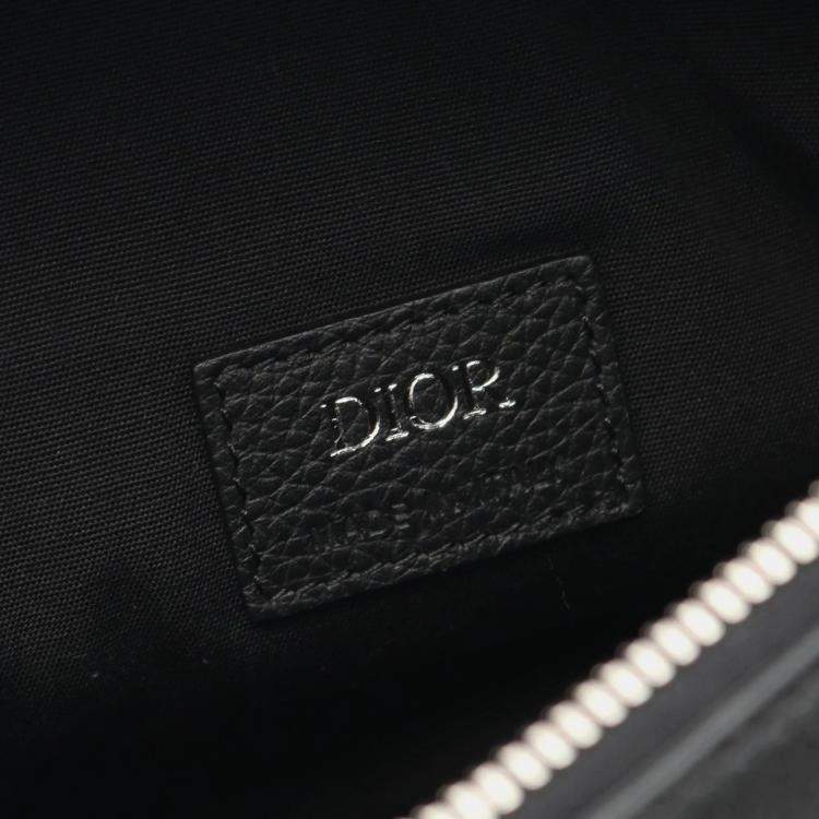 Pre Owned Dior Saddle Black Leather Shoulder Bag