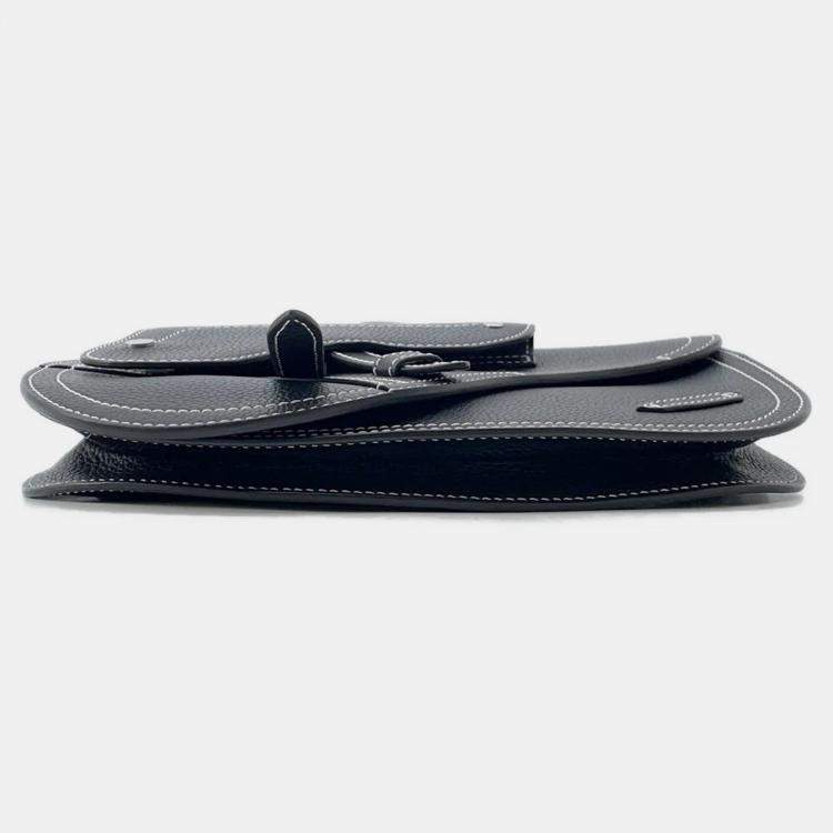 Pre Owned Dior Saddle Black Leather Crossbody Bag